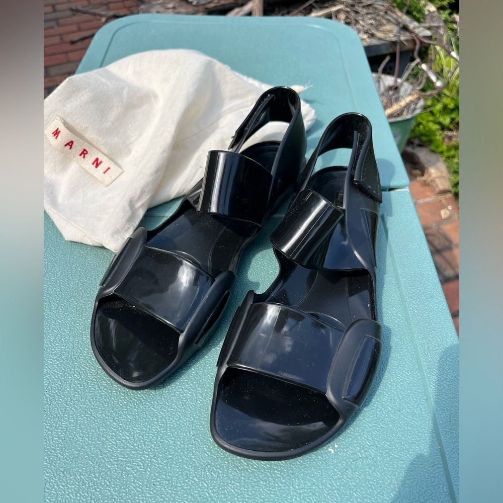 Marni Jelly Velcro Strap Sandals NIB - Picture 3 of 6